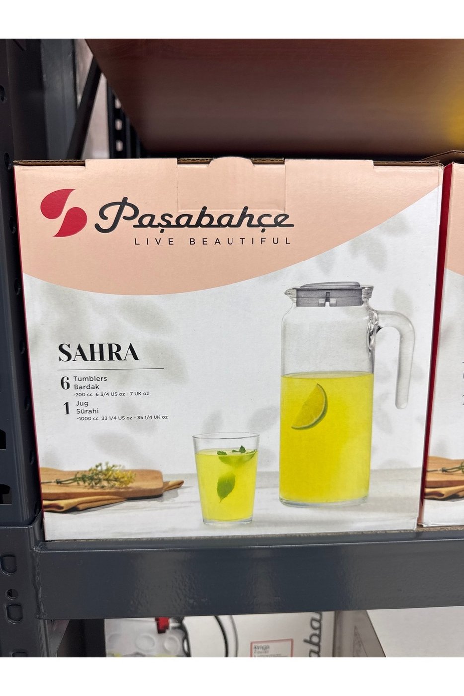 Sahra Bardak Seti 7 Parça Gri – görsel 1