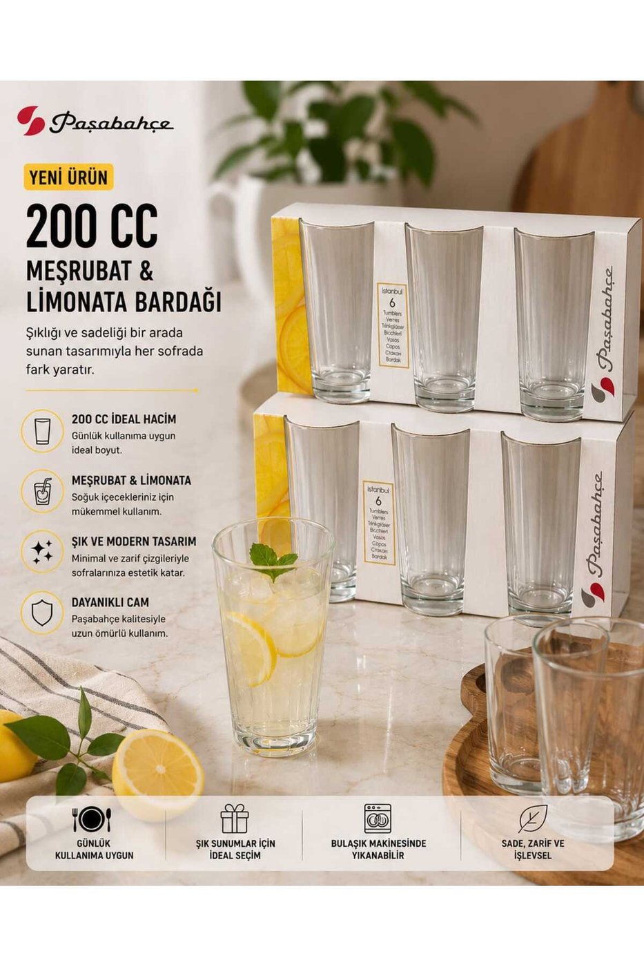 Paşabahçe Meşrubat Limonata Bardağı – görsel 2