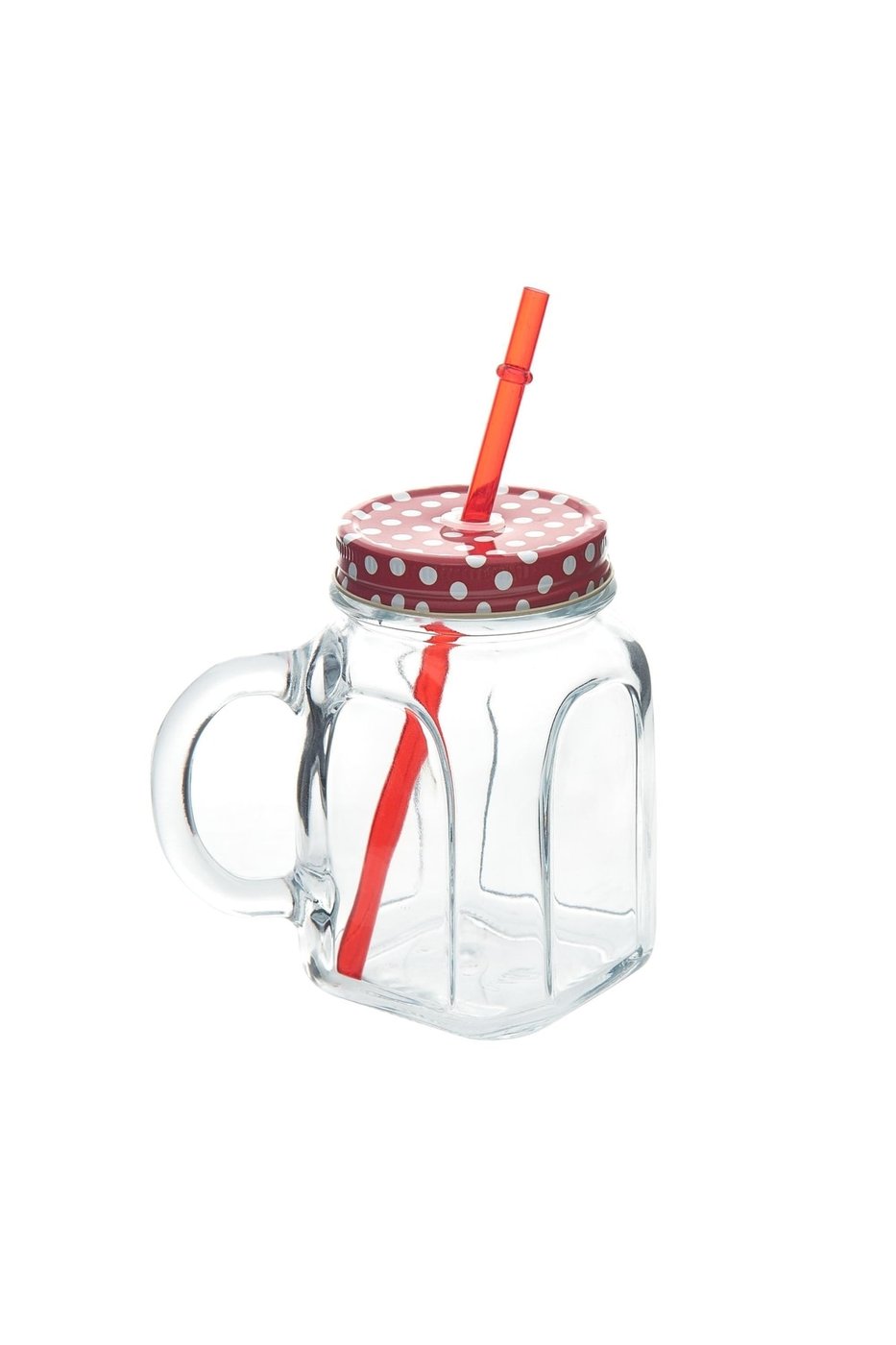 Pipetli Kulplu Bardak - Kırmızı/450 Cc – görsel 2