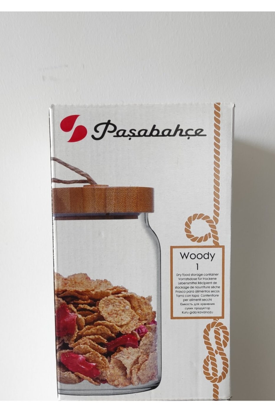Woody Bamboo Kapaklı Kavanoz 860cc – görsel 1