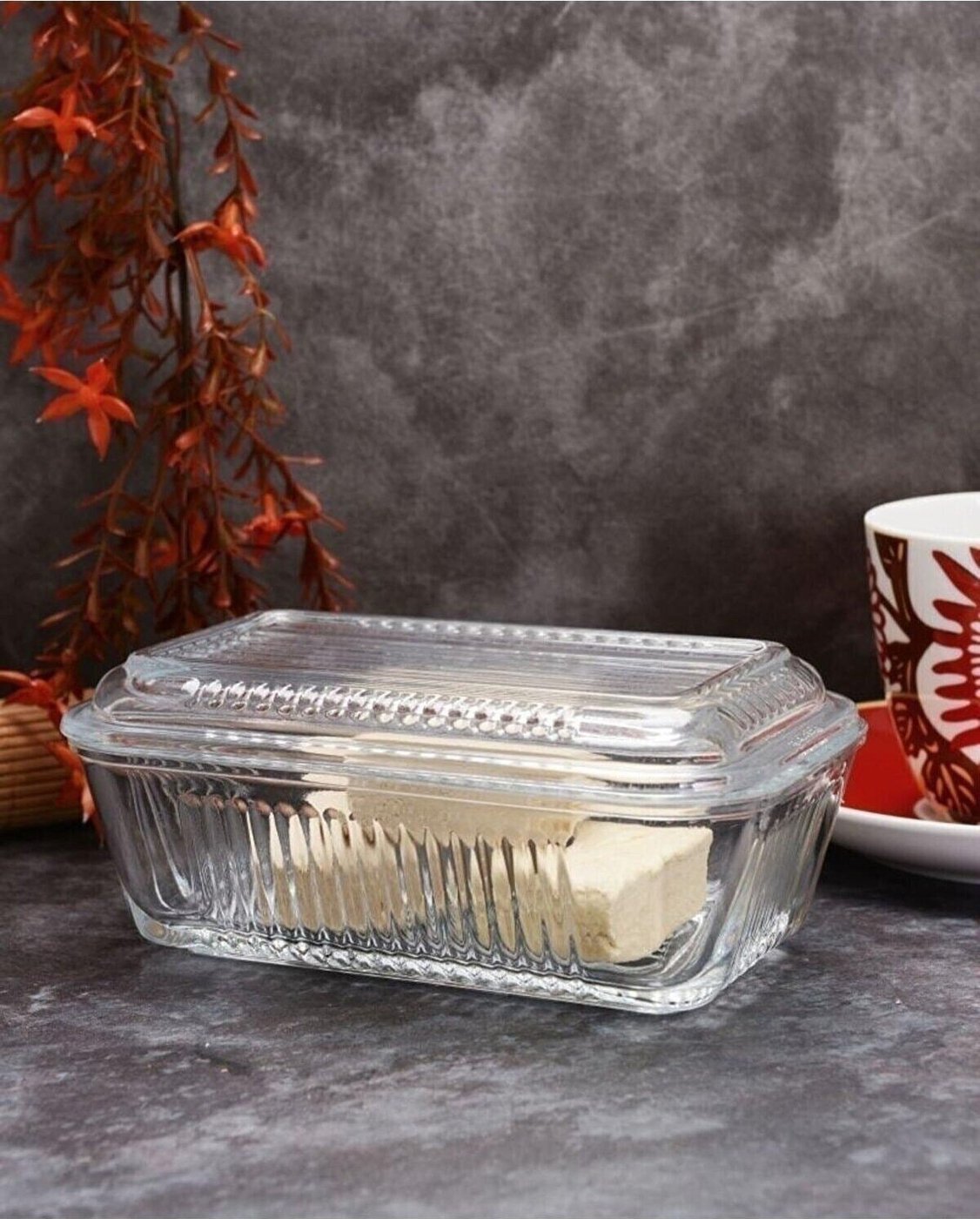 Paşabahçe Kapaklı Cam Tereyağlık – görsel 4