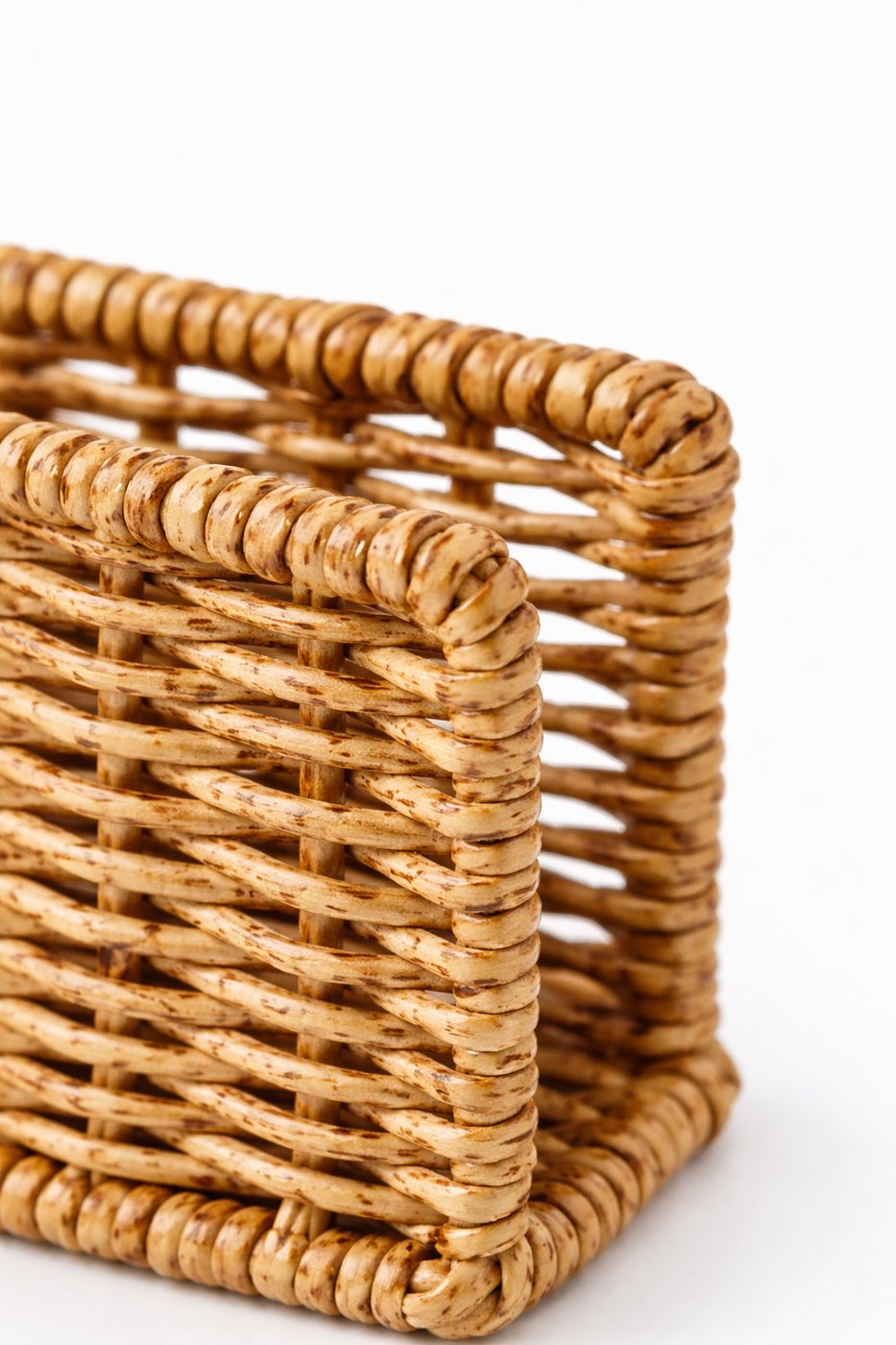 Rattan Hasır Dikey Peçetelik 14x5.5x8.5 cm – Dekoratif Masa Üstü Peçete Standı – görsel 4