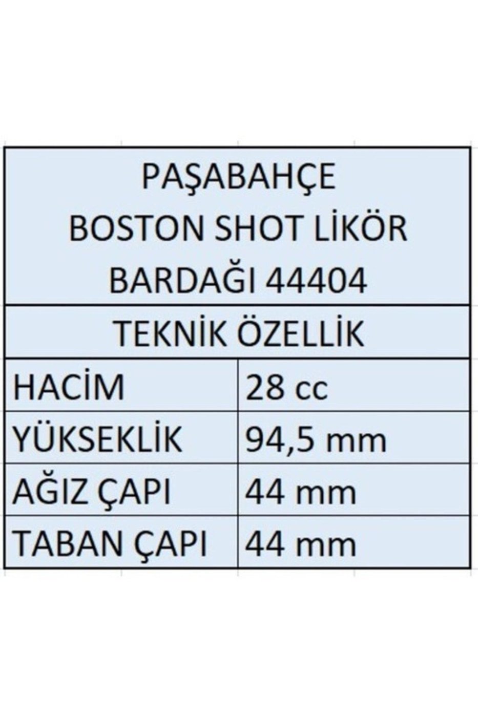 Boston Shot Bardağı 28cc – görsel 3