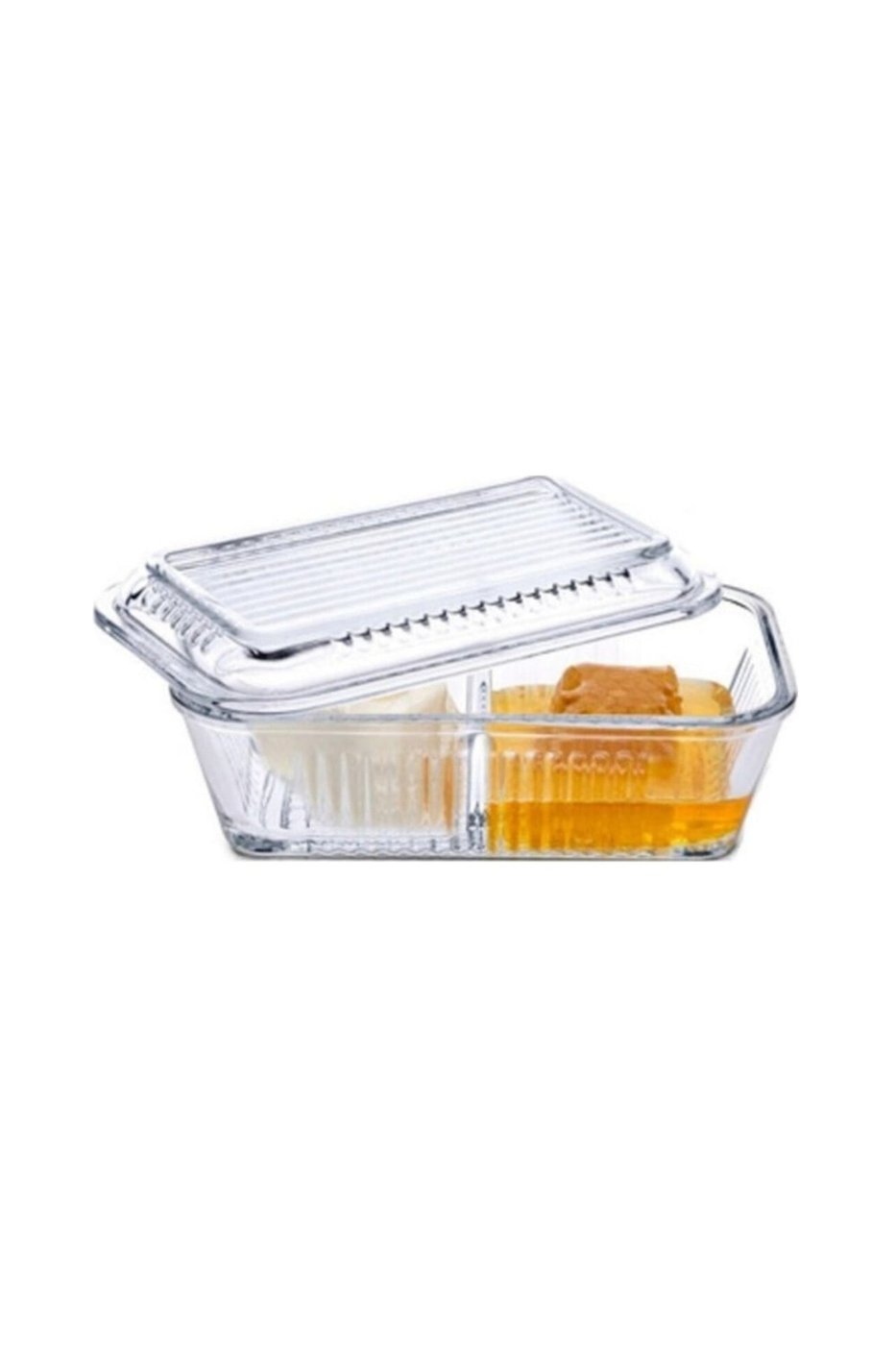 Frigo Bölmeli Saklama Kabı, Reçellik, Ballık, Kahvaltılık + Baran Ahşap Bal Kaşığı (daldız) – görsel 2
